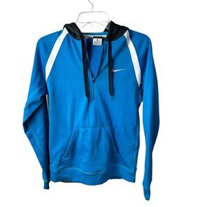 NIKE Jacket Womens XS Dri-fit 1/4 Zip Teal Swoosh Ladies Hoodie
